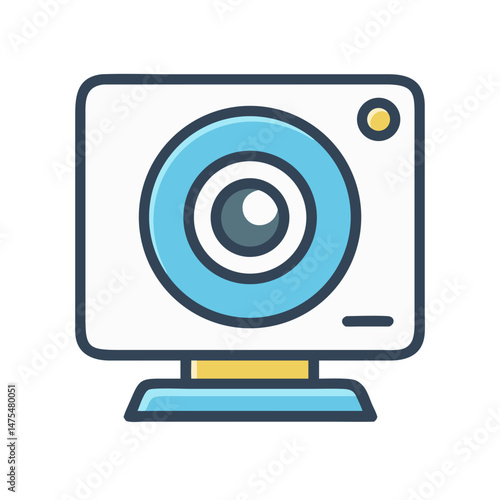 Webcam icon for video conferencing, broadcasting, and streaming
