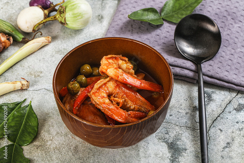 Thai Panang curry witn prawn