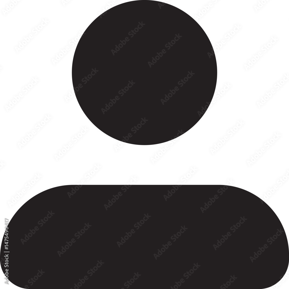 A vector silhouette image of a profile icon on a white background A vector silhouette image of a profile icon on a white background