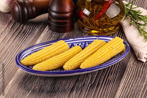 Canned baby mini corn cob