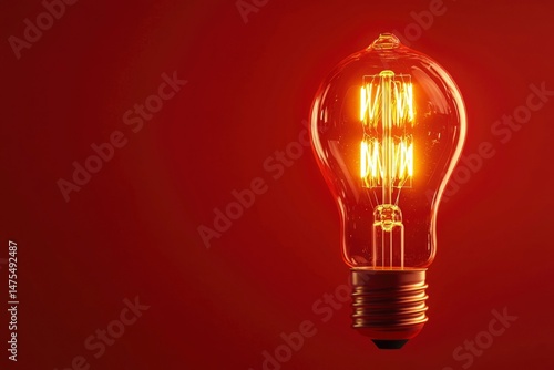 Illuminated vintage light bulb
