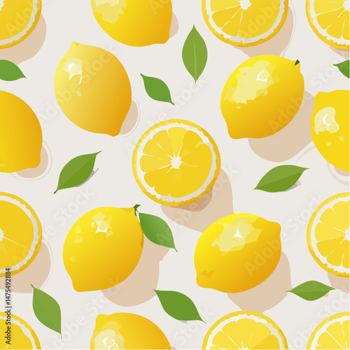 seamless pattern with lemons