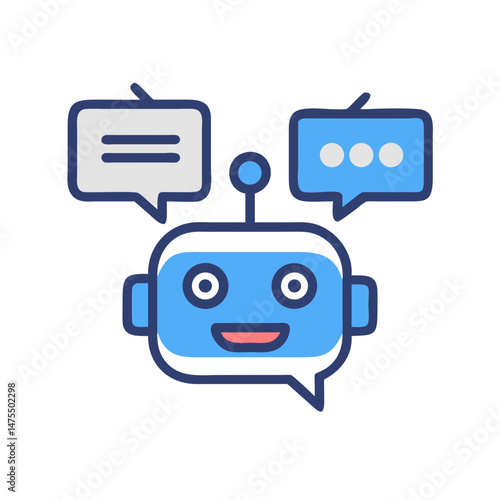 Chatbot Icon Representing AI, Communication, and Customer Service