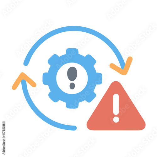System malfunction error and technical problem refresh icon