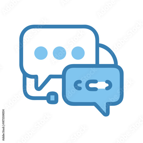 Chat Icon with Headset Support for Communication
