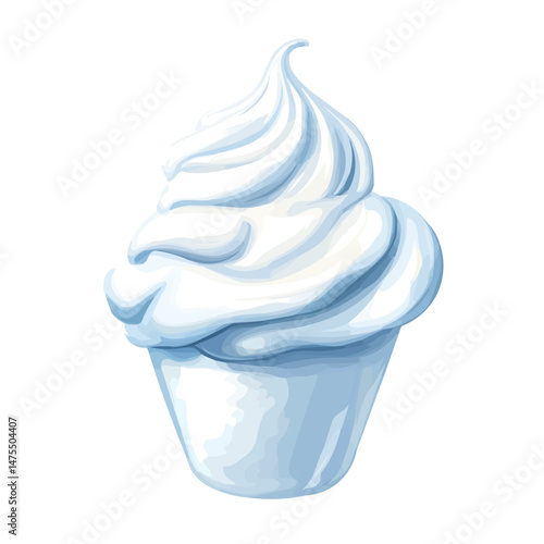 Shaving Cream 2D flat vector illustration, isolated on a white background.