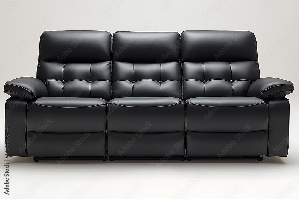 Naklejka premium Modern black recliner sofa high resolution picture