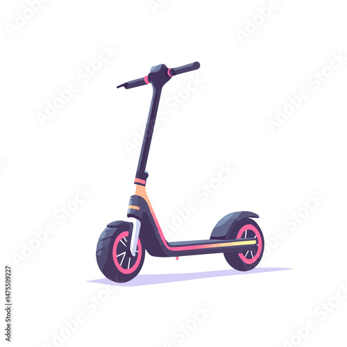 2D flat vector illustration of Scooter, isolated on a white background.