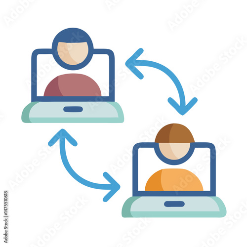 Online communication, remote collaboration, video conferencing, data exchange