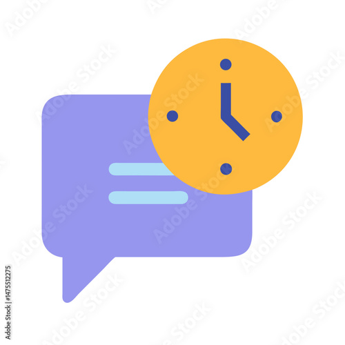 Time-Sensitive Communication: Message Bubble with Clock Icon