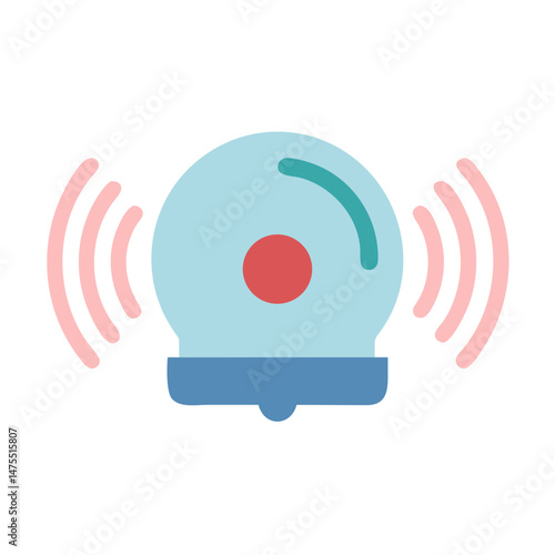 Alarm bell ringing, notification alert symbol, attention needed