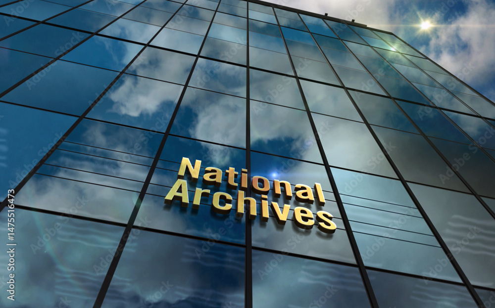 National archives glass building concept