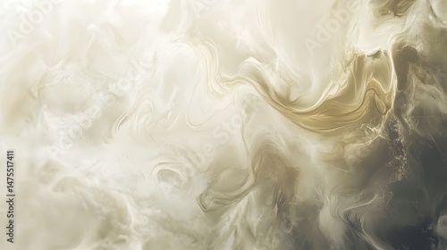 Abstract digital painting showcases swirling, marbled textures in shades of beige and dark brown.