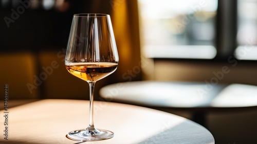 Neat Whisky Glass Highlighting Amber Tones in Elegant Setting