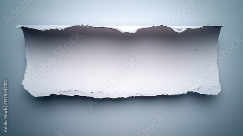 Wallpaper Mural Torn paper banner with grey background. Torontodigital.ca