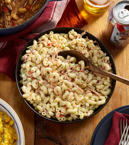 Macaroni salad in bowl