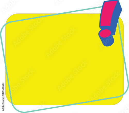Bold Exclamation Mark on Yellow Background – Warning, Alert & Attention-Grabbing Symbol – High-Contrast Design for Signs, Ads & Digital Media