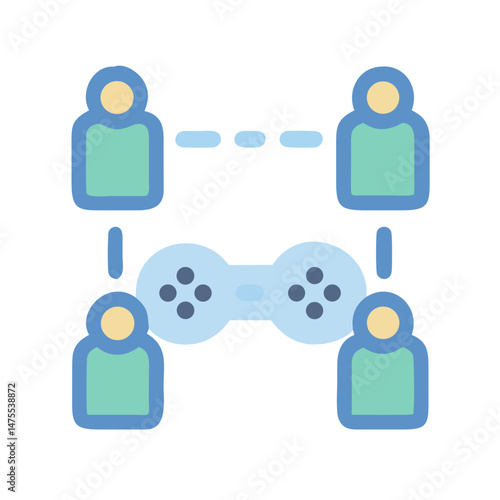 Online Multiplayer Gaming Icon: Connection, Community, and Entertainment