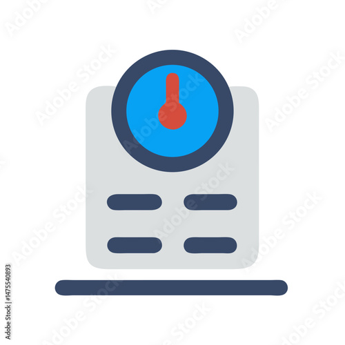 Weight scale icon, health and fitness concept, simple style