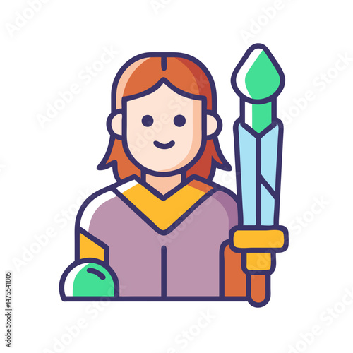 Cartoon avatar of a mage with magical staff