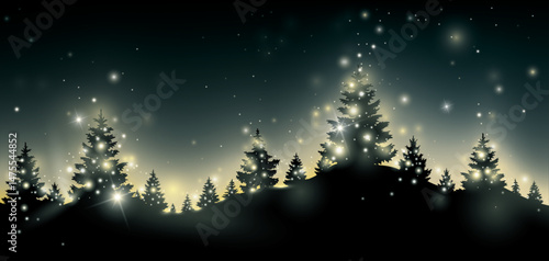 ARRIÈRE-PLAN DÉCOR DE NOËL AU CRÉPUSCULE
