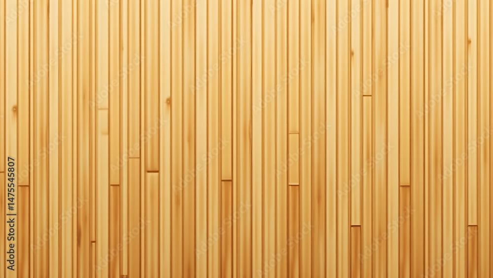 Fototapeta premium Oiled bamboo planks in industrial cluster, satin sheen finish, enhanced honey tones, biophilic design, seamless organic texture, neutral lighting.