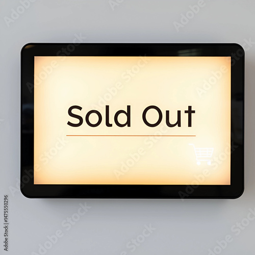 Sold Out Display on a Digital Screen
