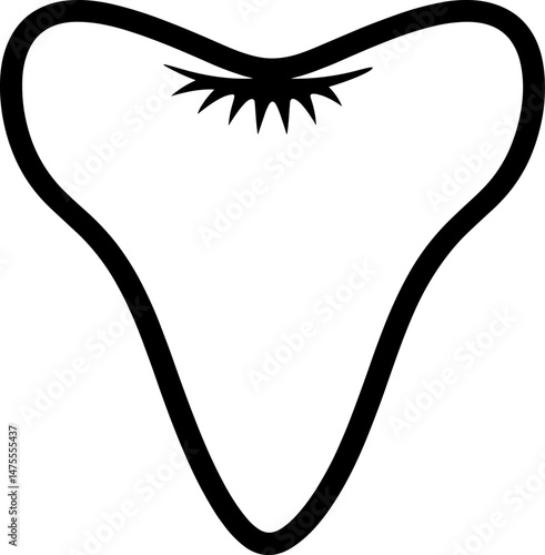 Shark Tooth Outline