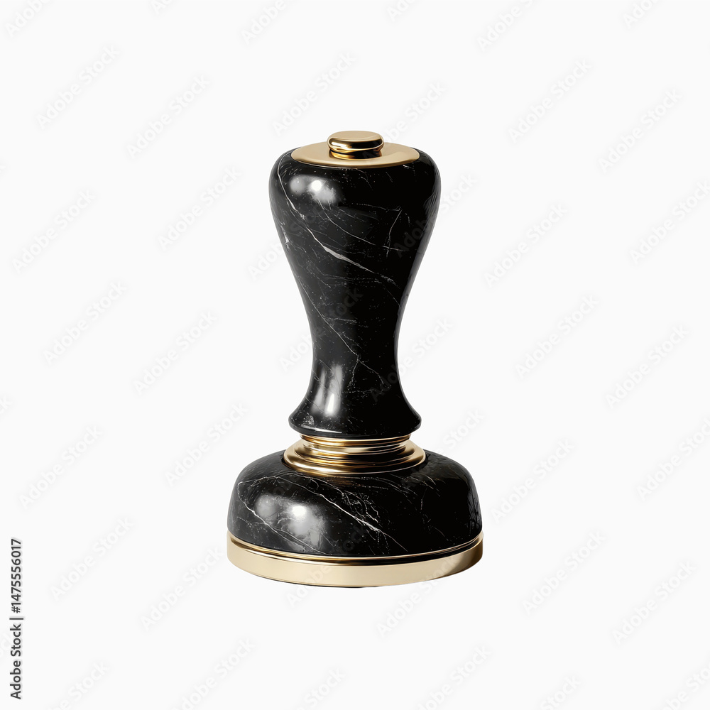 Elegant Black Marble and Gold Coffee Tamper Elegant Black Marble and Gold Coffee Tamper