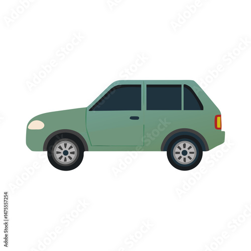 Sage green vehicle, auto, automobile, car clip art