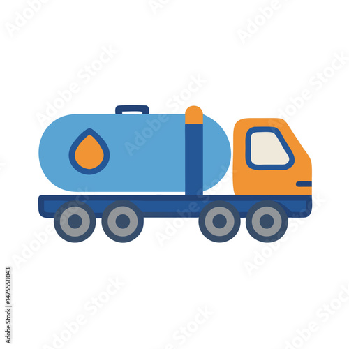 Fuel Tanker Truck Icon: Transportation, Logistics, and Commerce