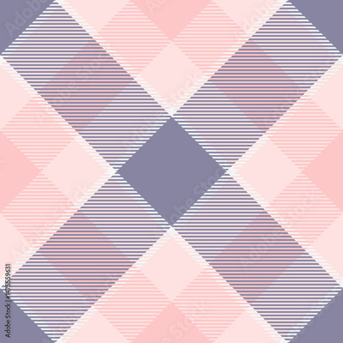 Elegant pink and purple plaid pattern.  Perfect for textile design, fashion, wallpaper, or website backgrounds. This soft, subtle design offers a sophisticated yet playful aesthetic.