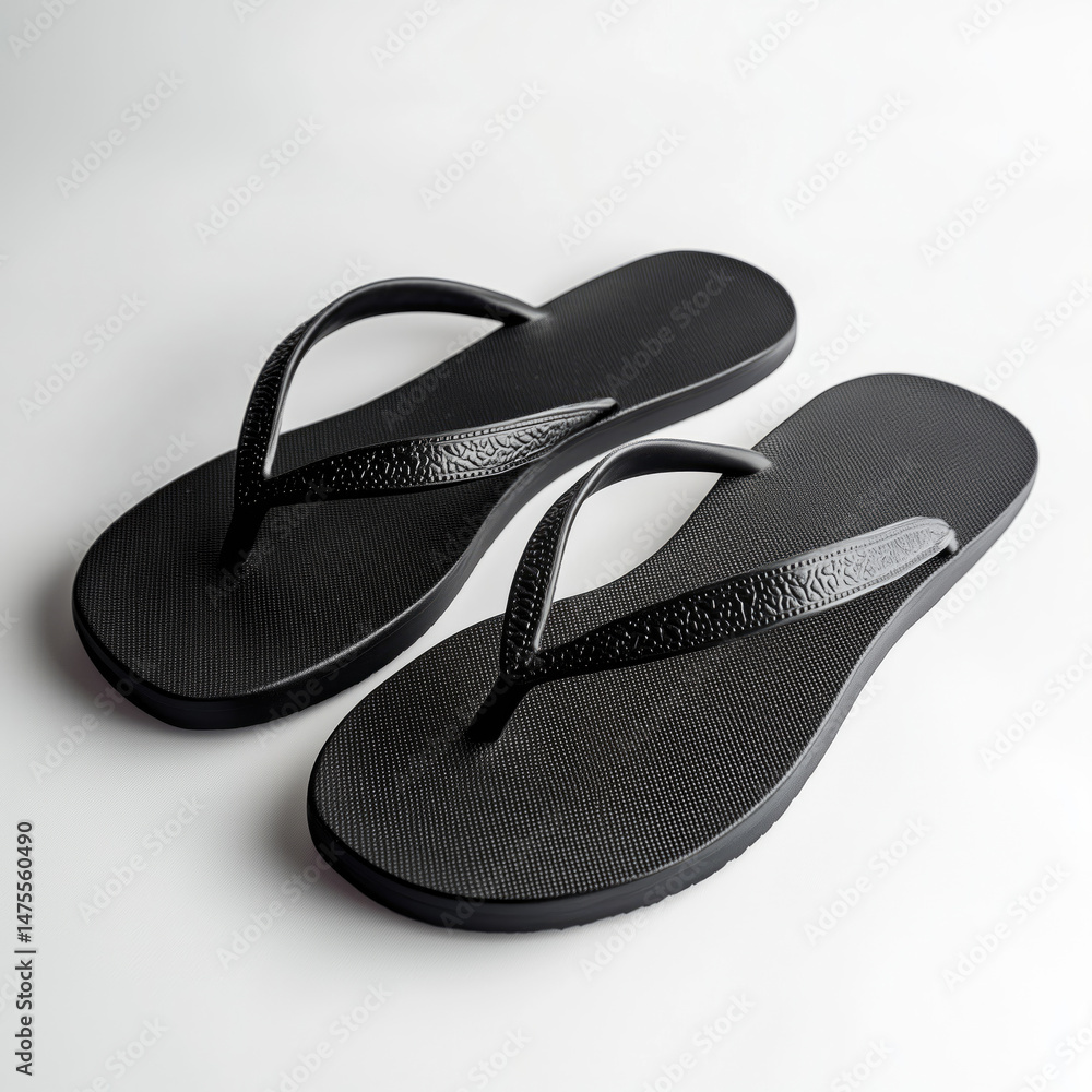Black flip flops product photography Black flip flops product photography