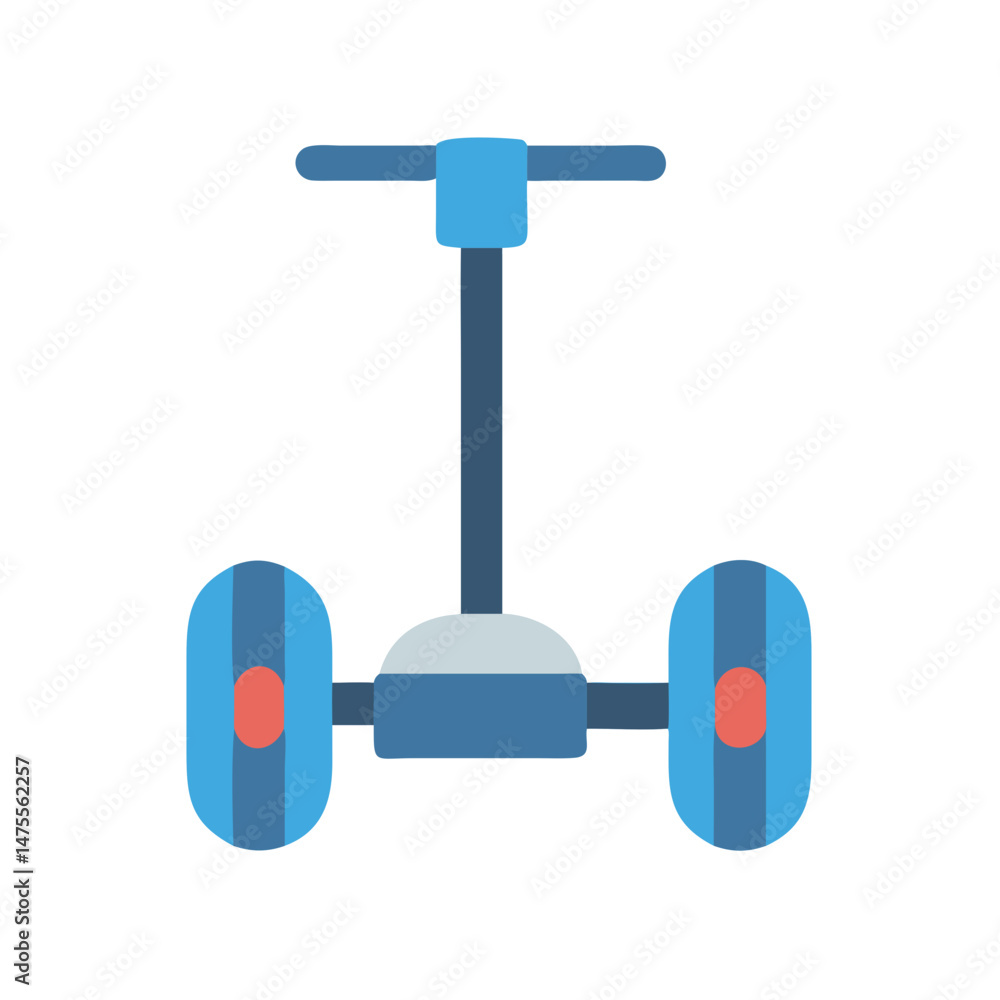 Simple Flat Vector Illustration of a Segway Scooter Simple Flat Vector Illustration of a Segway Scooter