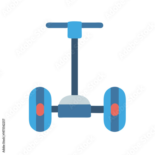 Simple Flat Vector Illustration of a Segway Scooter