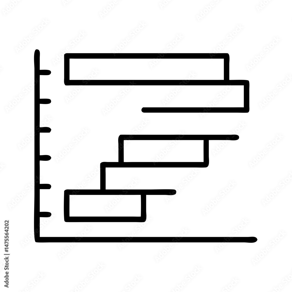 Gantt chart diagram in minimalistic style for project planning Gantt chart diagram in minimalistic style for project planning
