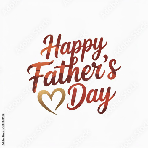  Happy father's day concept, Happy Father's Day logo design, Handwritten text with Father's Day with love vector logo, love for fathers. isolated on white background. EPS 10