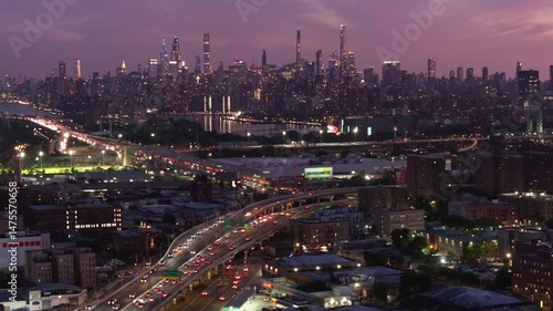 Wallpaper Mural Drone shot of The Bronx at night Torontodigital.ca