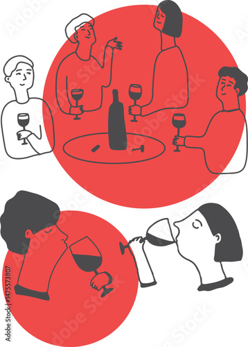 Winemaking. The process of making wine. Drawing, engraving, ink, line art, vector	
