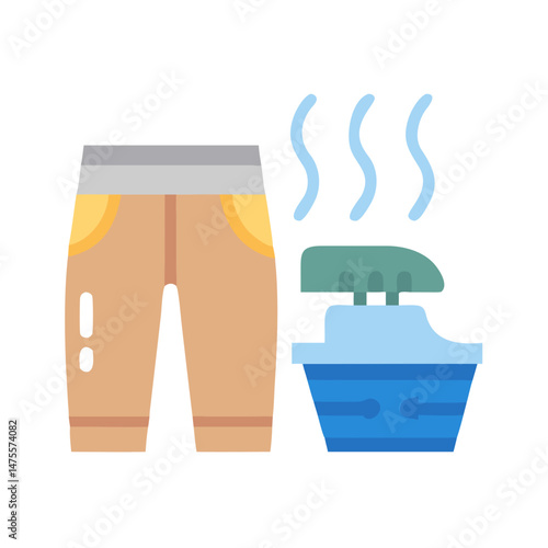 Ironing clothing icon, cleaning service. Laundry service.