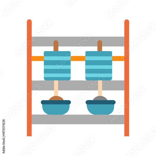Playful Children's Colorful Toy Shelf Educational Graphic