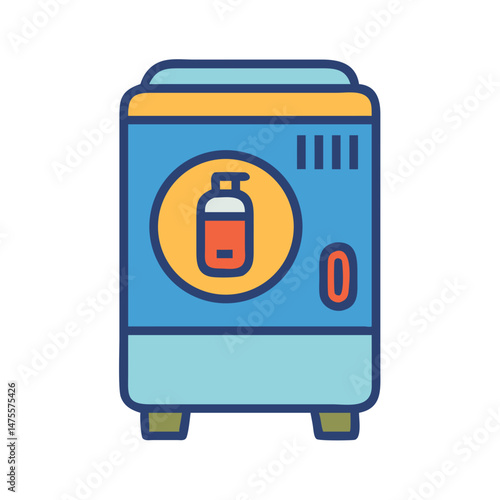 Vending machine vector icon illustration on black background