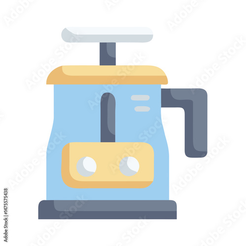 Vector illustration of a juice extractor in isometric view