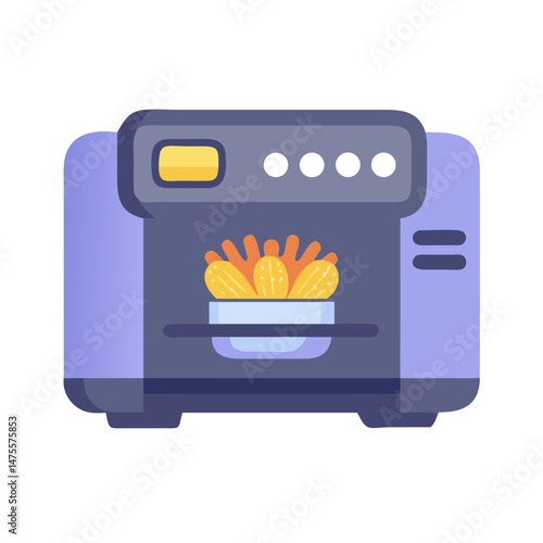 Modern Cactus Illustration with 3D Printer Icon Graphic