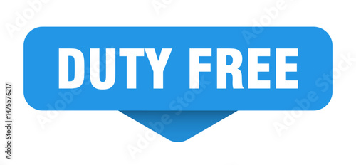 duty free sticker. duty free sign on transparent background