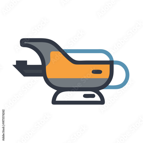 Sauce boat, gravy boat serving vector icon illustration