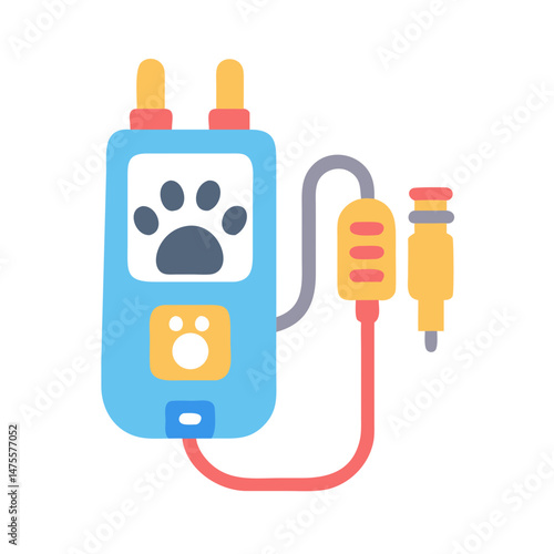 Pet Microchip Scanner Illustration for Vet Clinics and Shelters