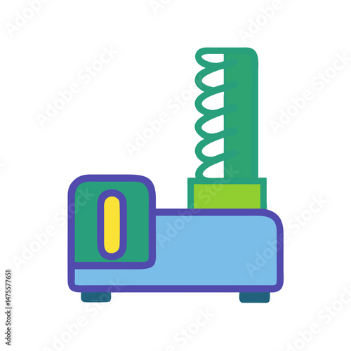 Stylized UV Curing System Icon Illustration on Black