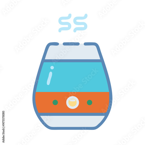 Aroma diffuser vector illustration on black background