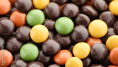 Obraz na płótnie Different tasty chocolate candies as background, closeup w salonie